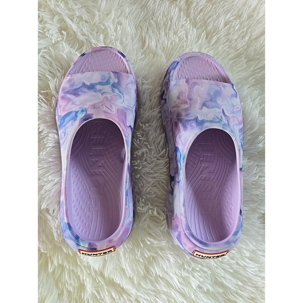 Hunter Haddie 2 Lightweight Womens Slip In Purple Slides Very Comfortable Sz 6 - Picture 1 of 8